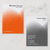 Blended Curves - Orange Visitenkarte (Vorne/Hinten)