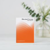 Blended Curves - Orange Visitenkarte (Stehend Vorderseite)