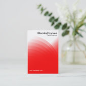 Blended Curves - Rot Visitenkarte (Stehend Vorderseite)