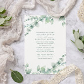 Blended Families Botanical Greenerity Wedding Einladung