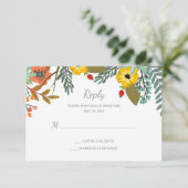 Blended Families Garden Floral Wedding RSVP (Stehend Vorderseite)