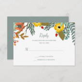 Blended Families Garden Floral Wedding RSVP (Vorne/Hinten)