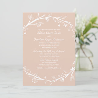Blended Families Wreath Wedding Einladung