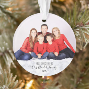 Blended Family 1. Weihnachtsfeier Personalize Foto Ornament