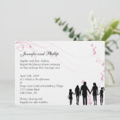 Blended Family Wedding Einladung (Stehend Vorderseite)