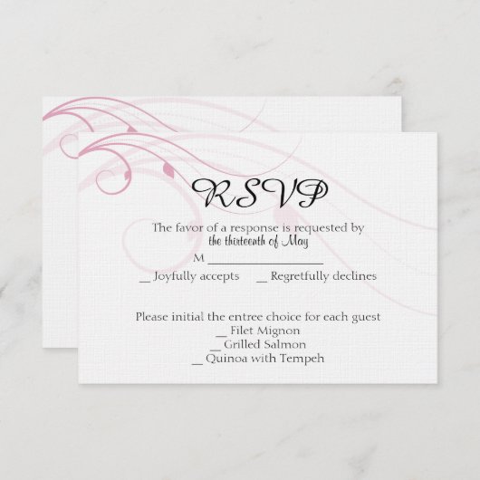 Blended Family Wedding Response Card RSVP Karte (Vorne/Hinten)
