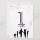 Blended Family Wedding-Tischnummer Einladung (Rückseite)