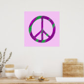 Blended Lila and Green Peace Sign Plakate (Küche)