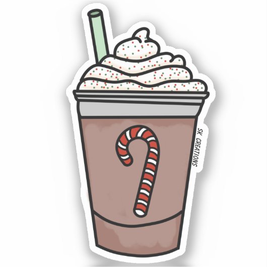 Blended Peppermint Mocha Aufkleber (Vorderseite)