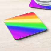 Blended Rainbow Multicolor Pride Getränkeuntersetzer (Linke Seite)