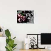 Blended Rose, Schwarz-, Weiß- und Farbposter Poster (Heimbüro)