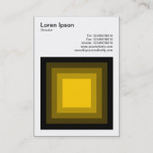 Blended Square - Schwarz bis Bernstein Visitenkarte (Rückseite)