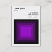 Blended Square - Schwarz bis Lila Visitenkarte (Rückseite)