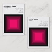 Blended Square - Schwarz bis Neon Red Visitenkarte (Vorne/Hinten)