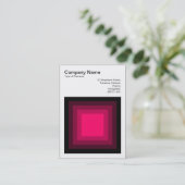 Blended Square - Schwarz bis Neon Red Visitenkarte (Stehend Vorderseite)