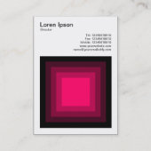 Blended Square - Schwarz bis Neon Red Visitenkarte (Rückseite)