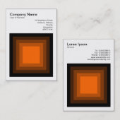 Blended Square - Schwarz bis Orange Visitenkarte (Vorne/Hinten)