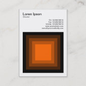 Blended Square - Schwarz bis Orange Visitenkarte (Rückseite)