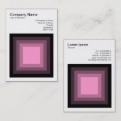 Blended Square - Schwarz bis Rosa Visitenkarte (Vorne/Hinten)