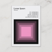 Blended Square - Schwarz bis Rosa Visitenkarte (Rückseite)