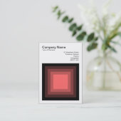 Blended Square - Schwarz bis Tropenrosa Visitenkarte (Stehend Vorderseite)