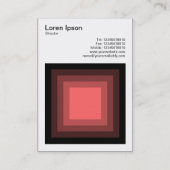 Blended Square - Schwarz bis Tropenrosa Visitenkarte (Rückseite)