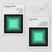 Blended Square - Schwarz bis Türkis Visitenkarte (Vorne/Hinten)