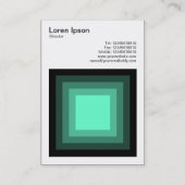 Blended Square - Schwarz bis Türkis Visitenkarte (Rückseite)
