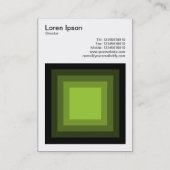 Blended Square - Schwarz - Grün Visitenkarte (Rückseite)