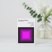 Blended Square - Schwarz - Magenta Visitenkarte (Stehend Vorderseite)