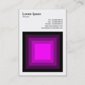 Blended Square - Schwarz - Magenta Visitenkarte (Rückseite)