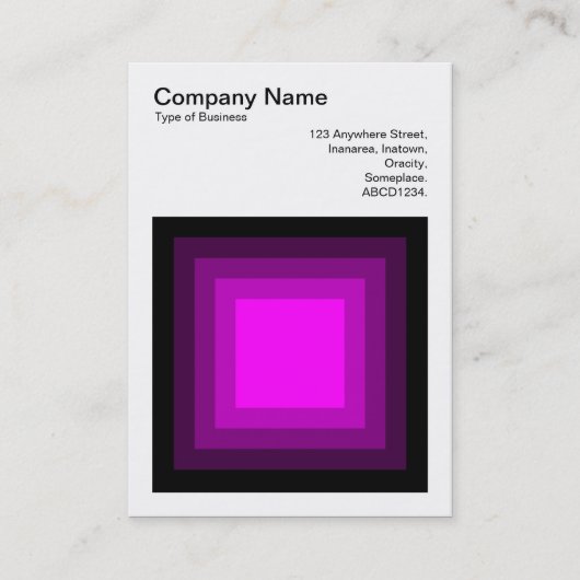 Blended Square - Schwarz - Magenta Visitenkarte (Vorderseite)