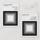 Blended Square - Schwarz-Weiß Visitenkarte (Vorne/Hinten)