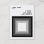 Blended Square - Schwarz-Weiß Visitenkarte (Rückseite)