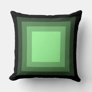 Blended Squares - Schwarz-Minze-Grün Kissen