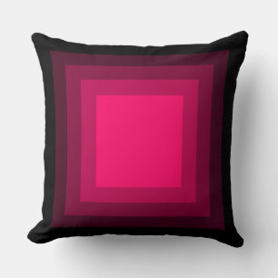 Blended Squares - Schwarz - Neon Red Kissen
