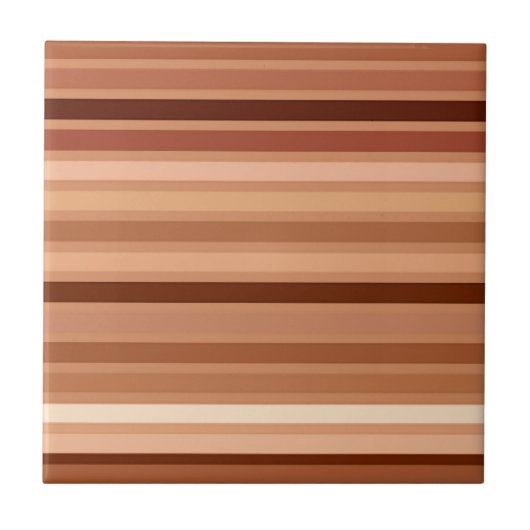 Blended Stripes, Brown, Tan und Creme Fliese (Vorderseite)