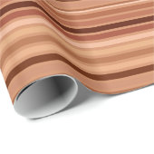 Blended Stripes, Brown, Tan und Creme Geschenkpapier (Rolleneckpunkt)