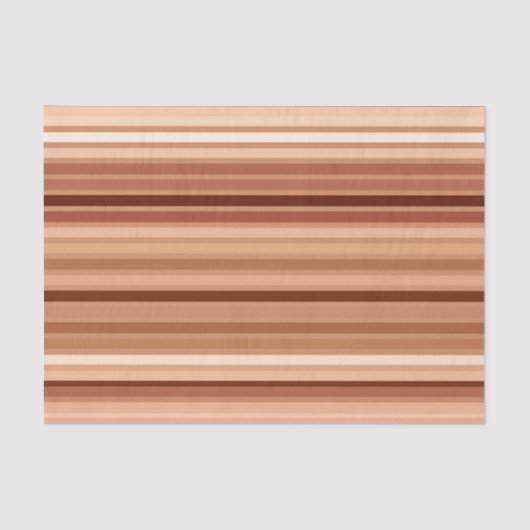 Blended Stripes, Brown, Tan und Creme Seidenpapier (Vorderseite)