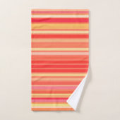 Blended Stripes, Farbtöne von Korallenorange Badhandtuch Set (Handtuch)