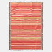 Blended Stripes, Farbtöne von Korallenorange Decke (Vorderseite Vertikal)