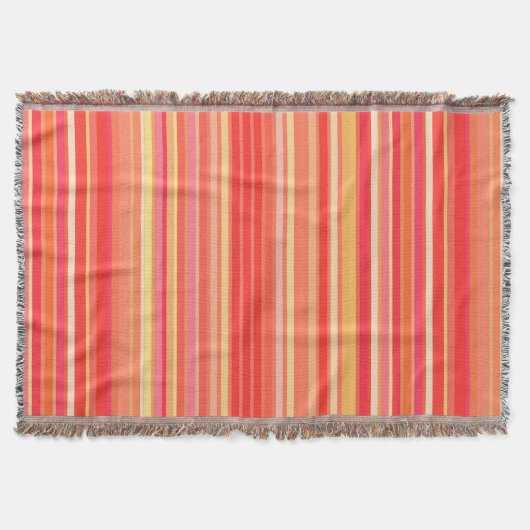 Blended Stripes, Farbtöne von Korallenorange Decke (Vorderseite)
