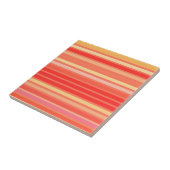 Blended Stripes, Farbtöne von Korallenorange Fliese (Seite)