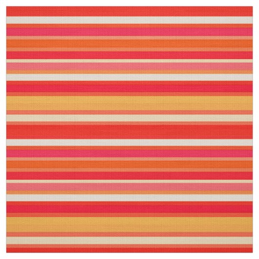 Blended Stripes, Farbtöne von Korallenorange Stoff (Muster)