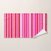 Blended Stripes, Fuchsia, Maroon und Pink Badhandtuch Set (Handtuch)