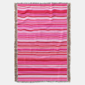 Blended Stripes, Fuchsia, Maroon und Pink Decke (Vorderseite Vertikal)