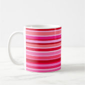 Blended Stripes, Fuchsia, Maroon und Pink Kaffeetasse (Links)
