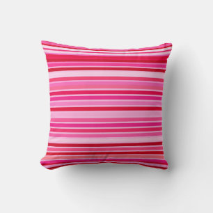 Blended Stripes, Fuchsia, Maroon und Pink Kissen