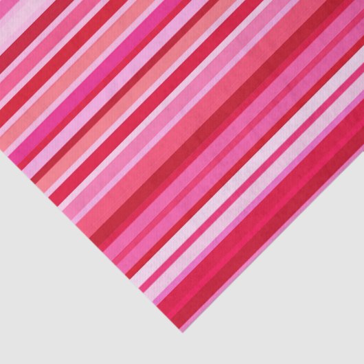 Blended Stripes, Fuchsia, Maroon und Pink Seidenpapier (Ausschnitt)