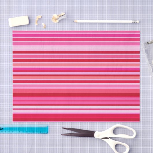Blended Stripes, Fuchsia, Maroon und Pink Seidenpapier (Handwerk)